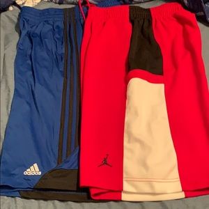 Two pair of basketball shorts